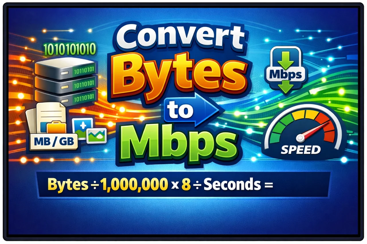 How to Convert Bytes to Mbps (Formula, Chart & FAQs)