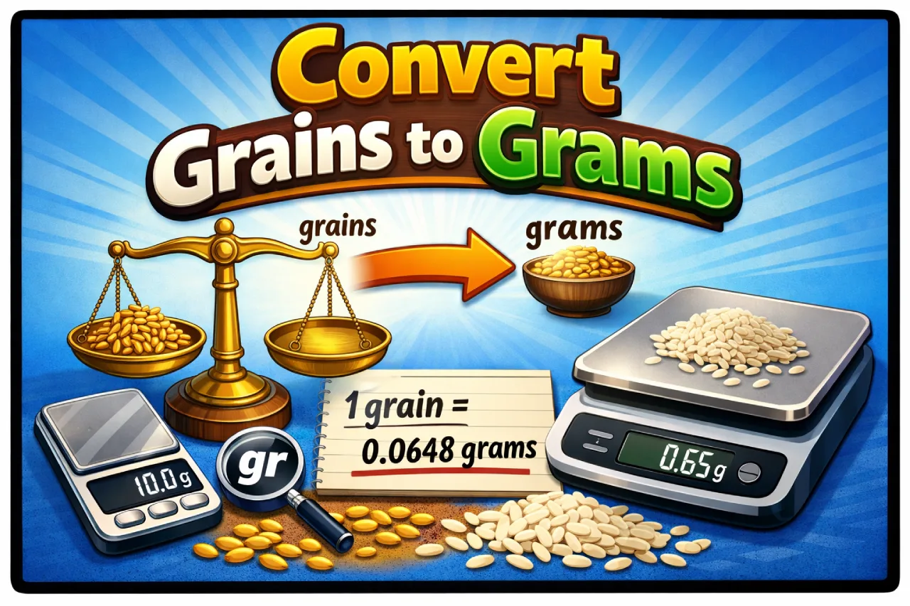 Convert Grains to Grams (Easy Formula + Examples)