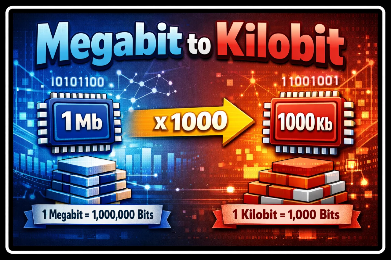 Megabit to Kilobit Conversion (1 Mbit = How Many Kbits?)