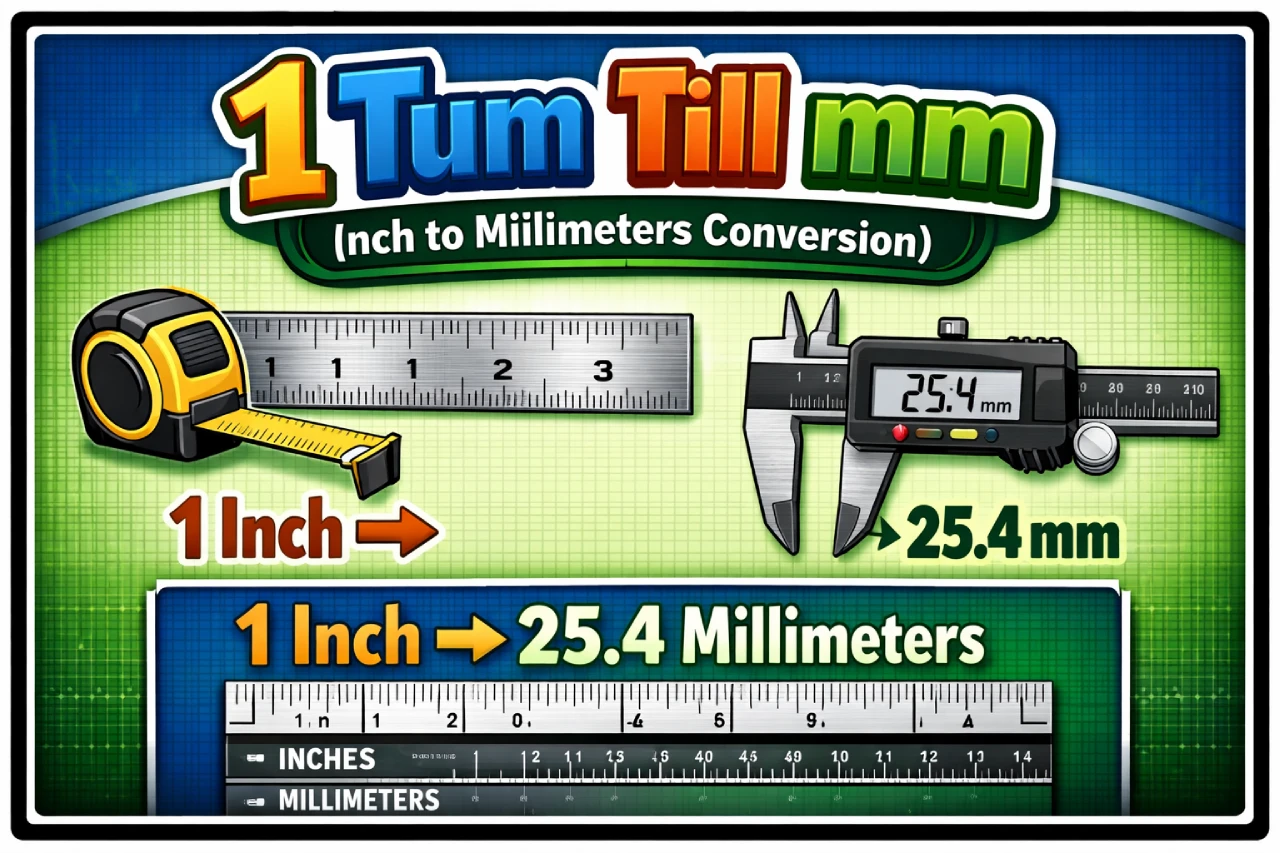1 Tum Till mm (Inch to Millimeters Conversion)