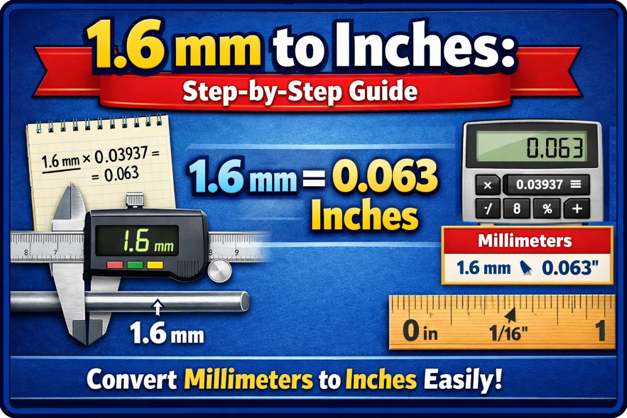 1.6 mm to Inches