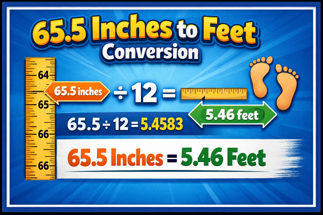 65.5 Inches to Feet Conversion (Exact Answer Explained)