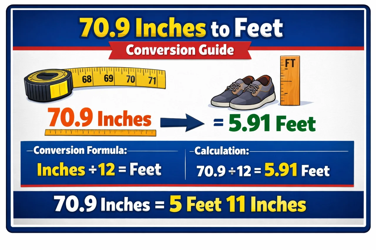 70.9 Inches to Feet Conversion Guide