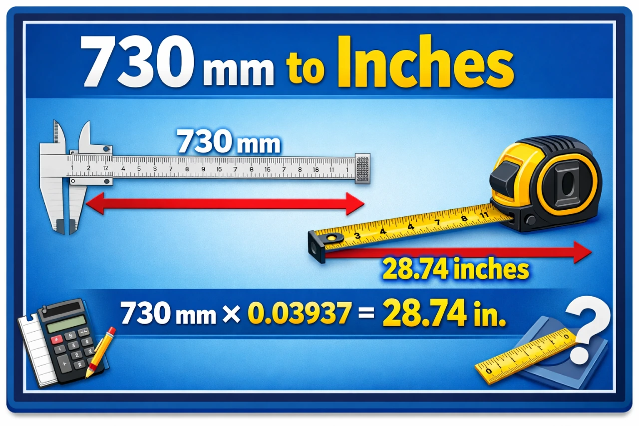 730 mm to Inches