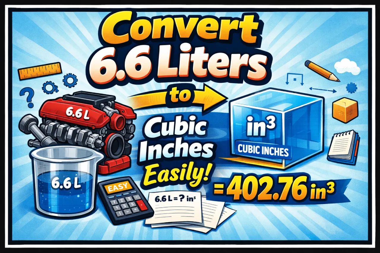 Convert 6.6 Liters to Cubic Inches Easily