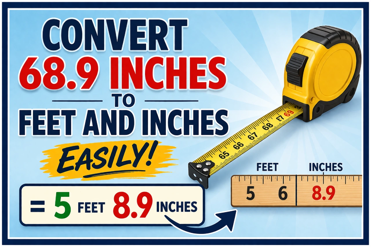 Convert 68.9 Inches to Feet and Inches Easily