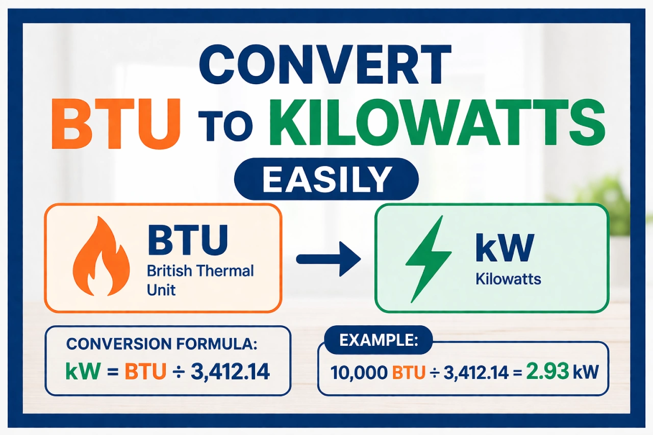 Convert BTU to Kilowatts Easily (BTU to kW Guide)