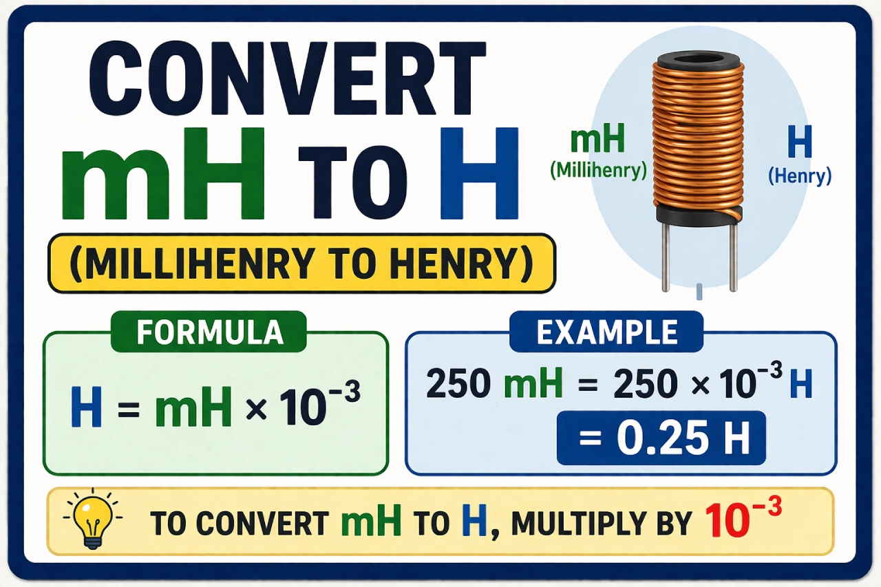 Convert mH to H (Millihenry to Henry) Easily