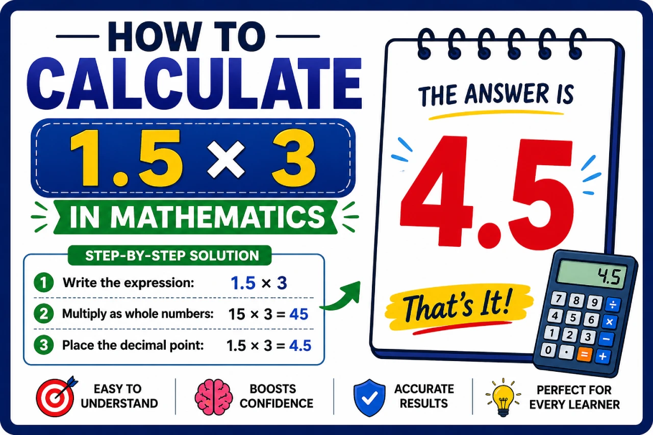 How to Calculate 1.5 × 3 in Mathematics