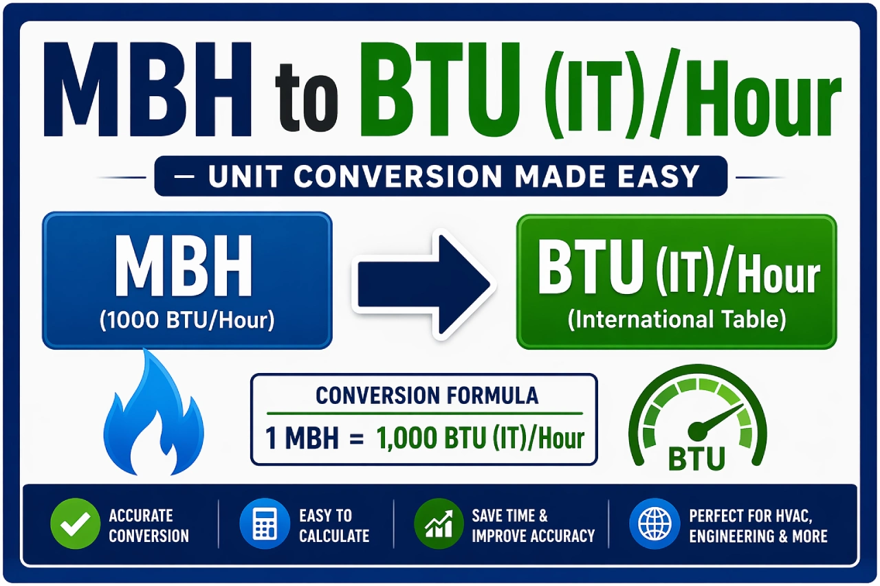 MBH to BTU (IT)/Hour