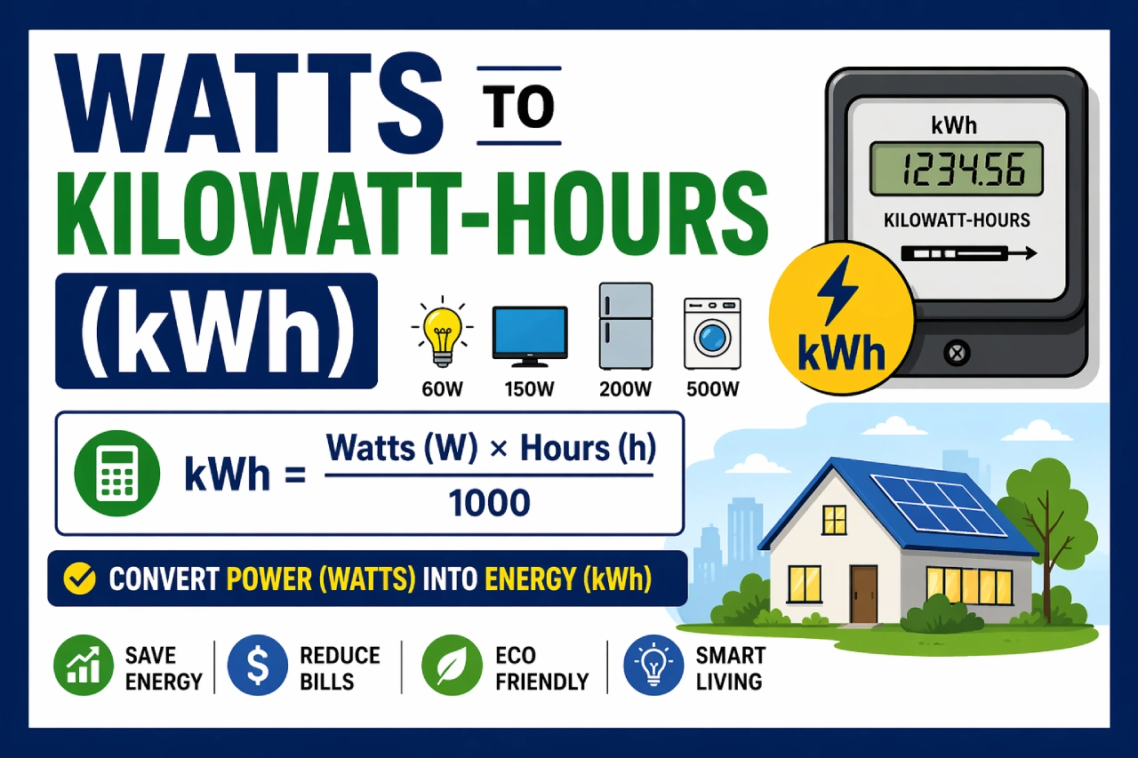 Watts to Kilowatt-Hours (kWh)