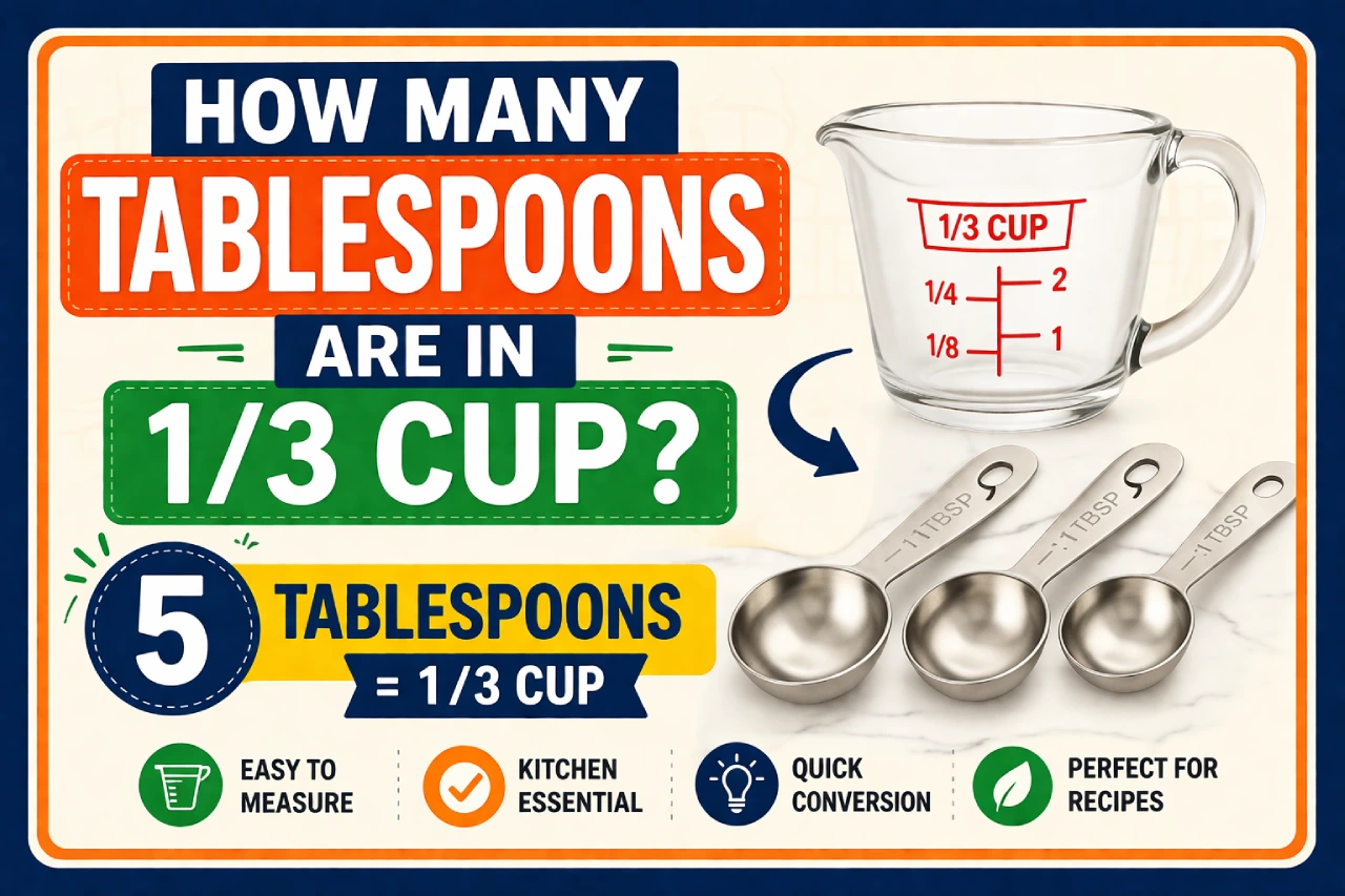 How Many Tablespoons Are in 1/3 Cup?