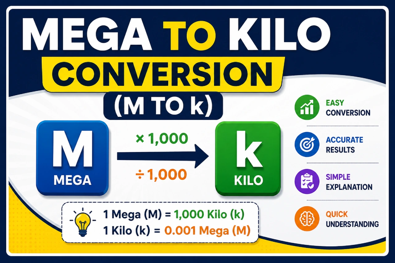 Mega to Kilo Conversion (M to k)